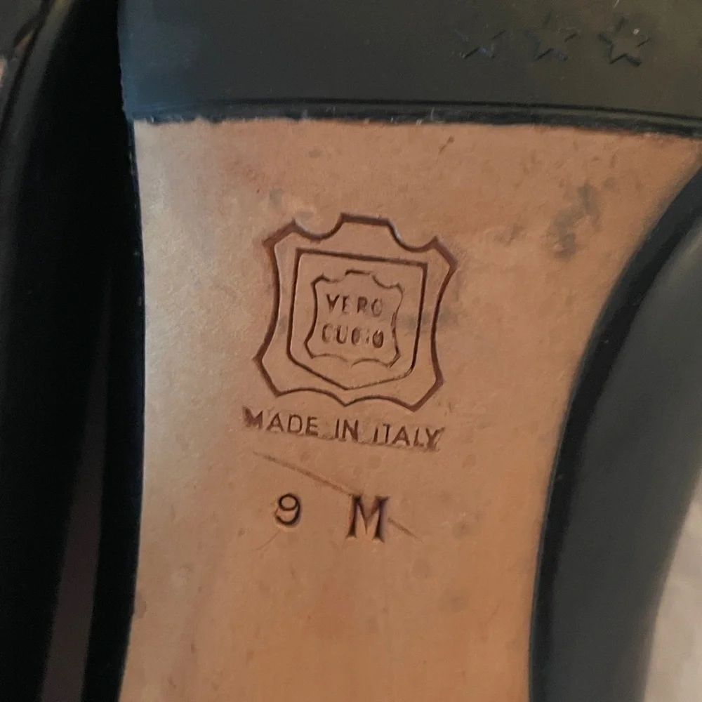 Italian Black Women's Pumps 9M - Picture 7 of 13